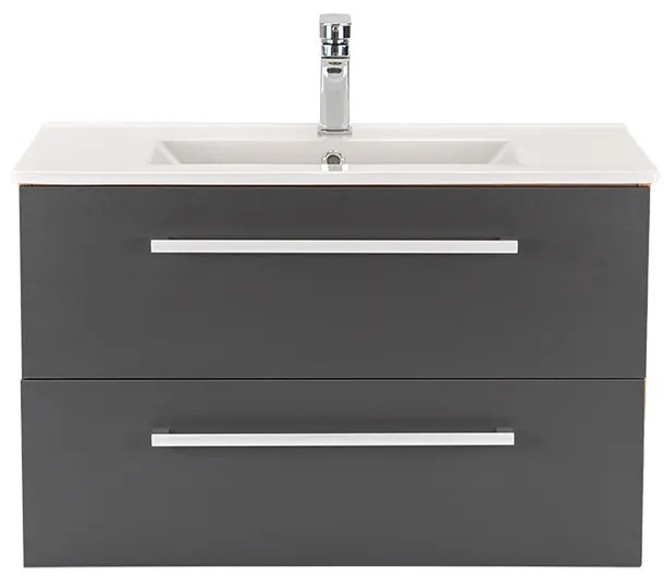 Dulap inferior Vario Clam 80 cu lavoar stejar-antracit