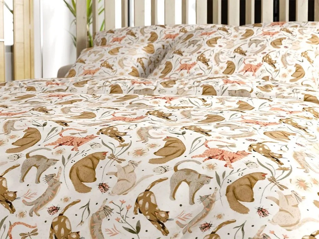 Lenjerie de pat din policotton WILD CATS colorat Dimensiune lenjerie de pat: 70 x 90 cm | 140 x 200 cm