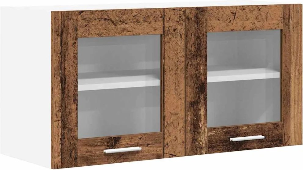 vidaXL Dulap suspendat Lemn vechi și Alb 80 x 31 x 40 cm Lemn compozit