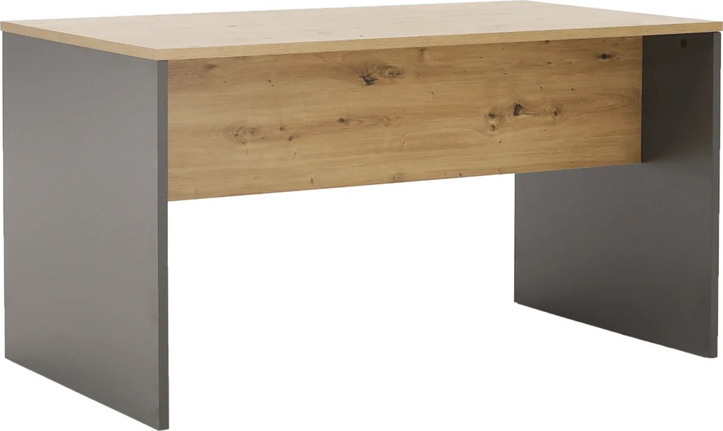 Masă de birou, grafit/stejar artisan, RIOMA NEW TYP 16