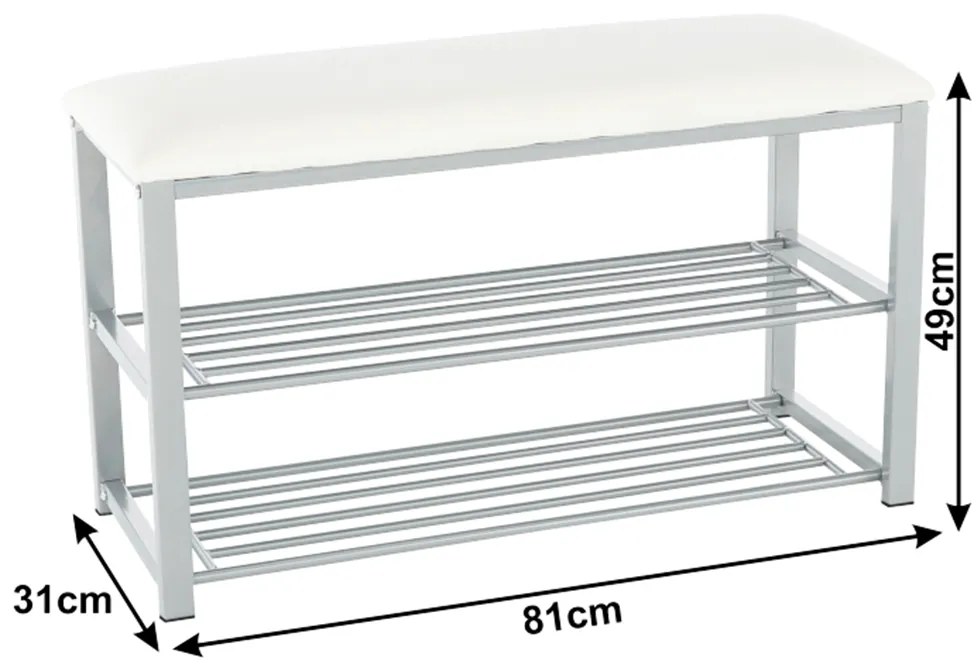 Banca pantofar cu rafturi pantofi, bej gri,