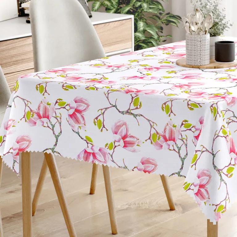 Goldea față de masă teflonată - model 064 magnolii roz 120 x 180 cm