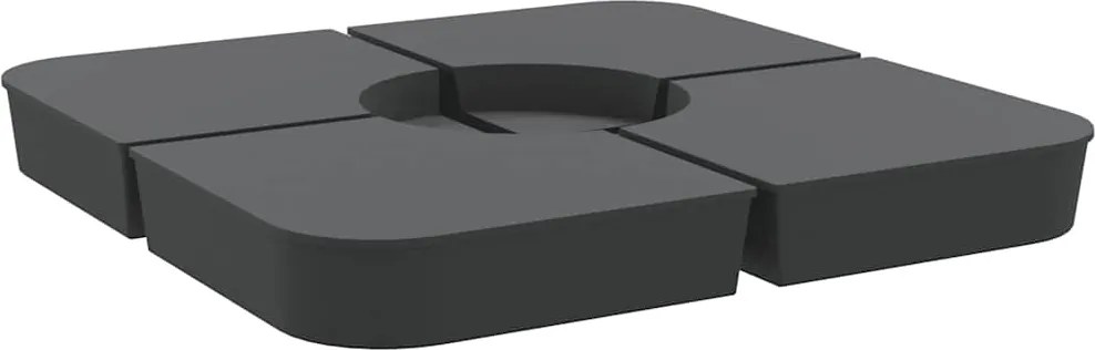 vidaXL Set bază de umbrelă soare 4 piese pentru suport cruce 100 kg PP