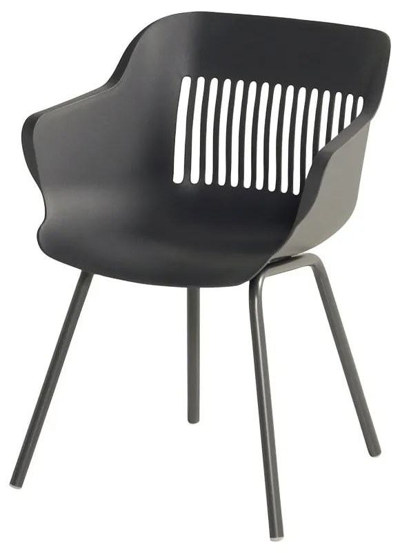 Scaune de grădină gri-închis 2 buc. din plastic Jill Rondo – Hartman