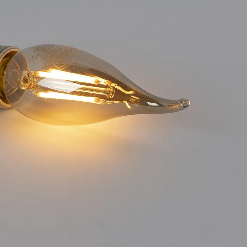 Set de 5 becuri cu filament LED tip lumânare E14 reglabile 240V 3W 250lm