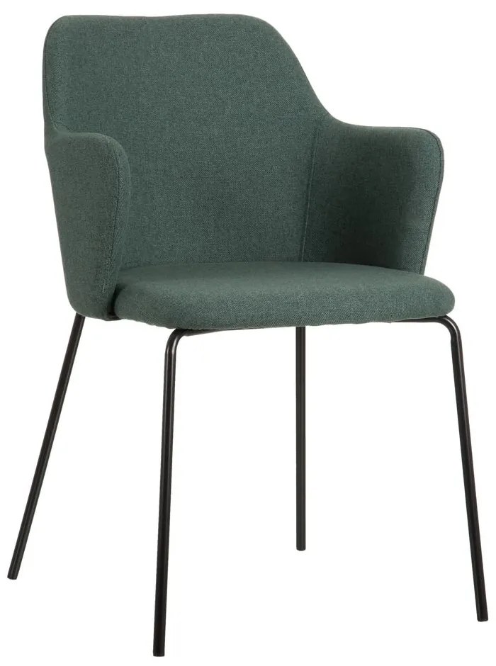 Set 2 scaune dining textil verde inchis Fabric Chair