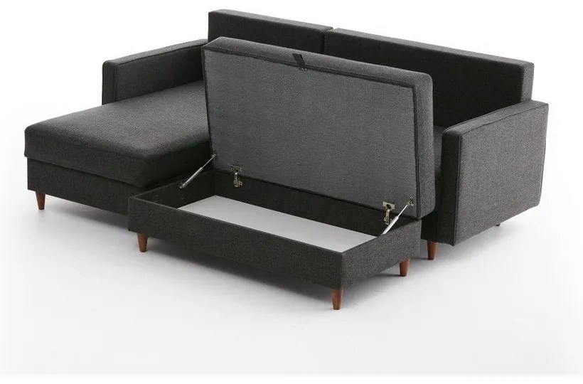 Colțar gri antracit (colț pe partea stângă ) Eva – Balcab Home