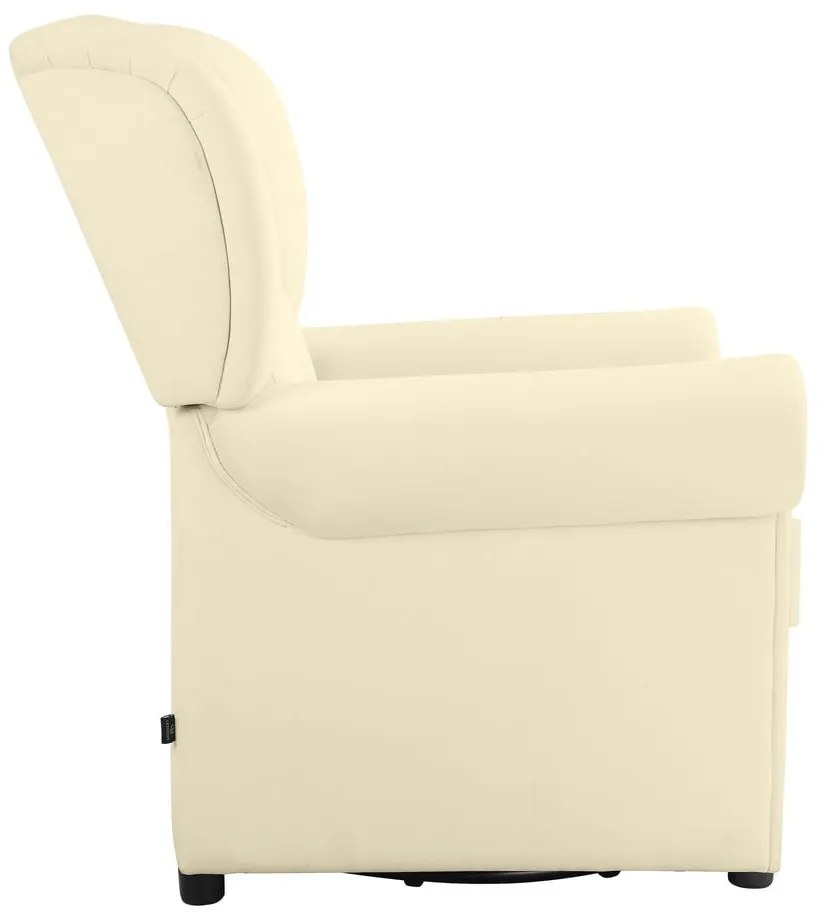 Fotoliu alb balansoar/chesterfield cu tapițerie din catifea Lillyse – Støraa