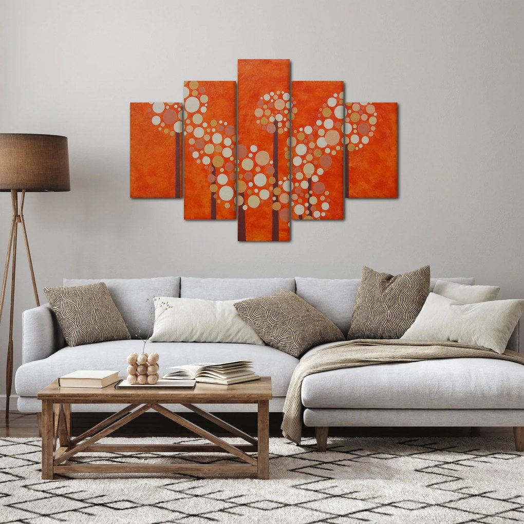 Tablou - Pădurea portocalie (150x105 cm)