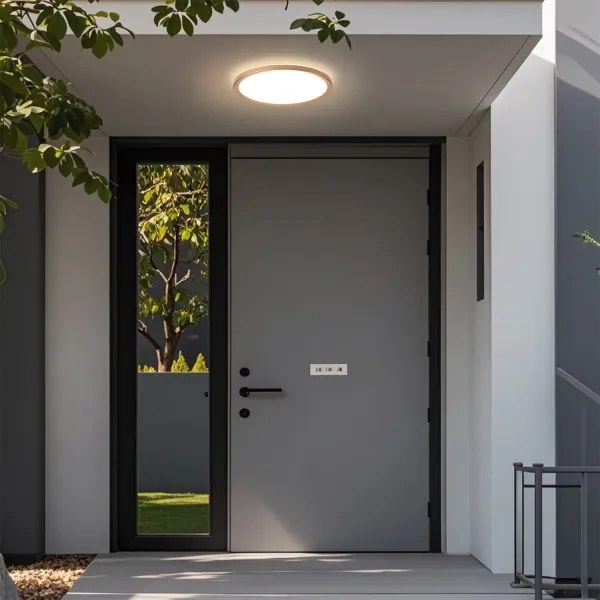 Brilagi Plafonier LED ultra-subțire pentru baie, 18 W, 230 V, Ø 30 cm, aur roz, IP54