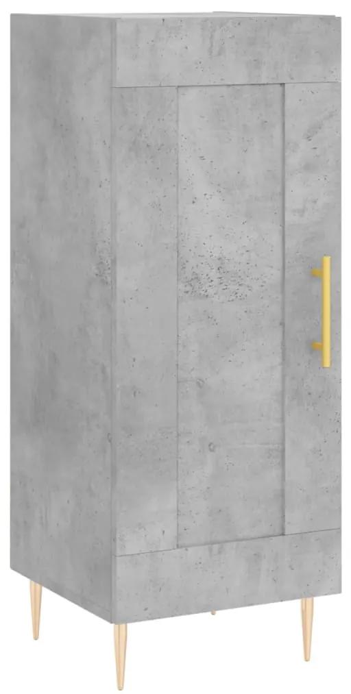 830432 vidaXL Servantă, gri beton, 34,5x34x90 cm, lemn compozit