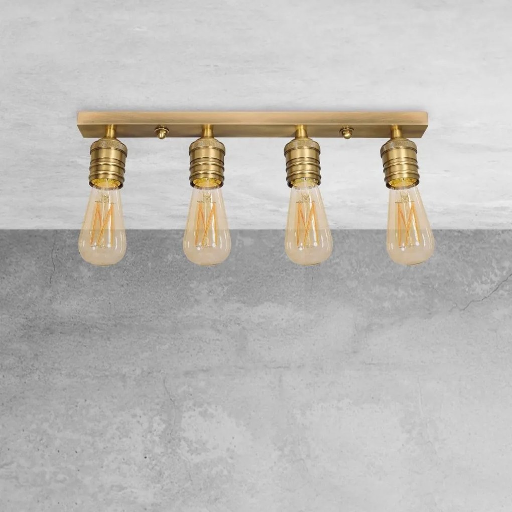 Plafoniera cu 4 surse de lumina din alama personalizabila Vesta