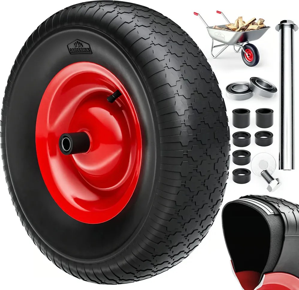 Roabă BARRY zincată, capacitate max. 100l/250kg, argintiu/negru Gardebruk