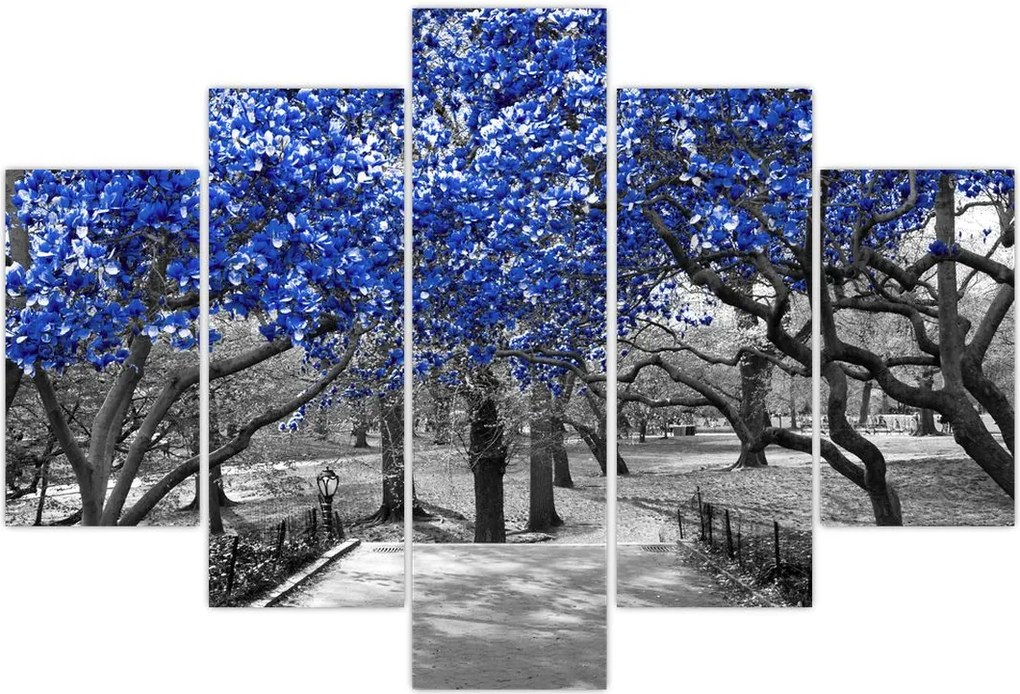 Tablou - Copaci albaștri Central Park, New York (150x105 cm)