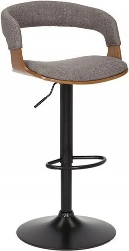 Scaun de bar pivotant Manhattan frasin/ gri