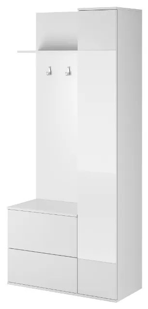 Expedo Set hol ORANGE cu oglindă, 90x195x34, alb
