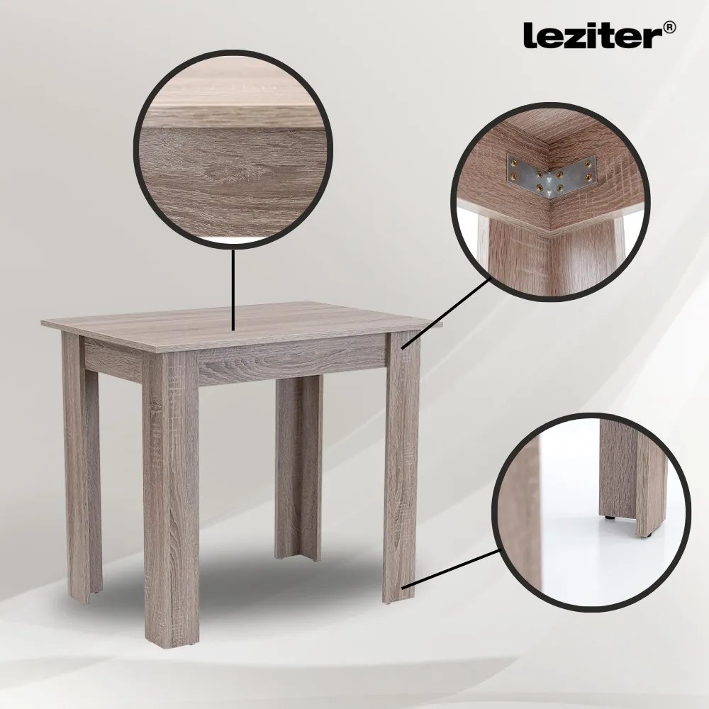 Set de masă Leon 4+1 stejar York gri