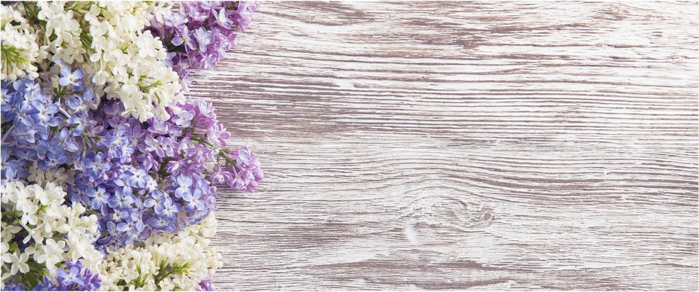 Tablou - Liliac pe lemn (120x50 cm)