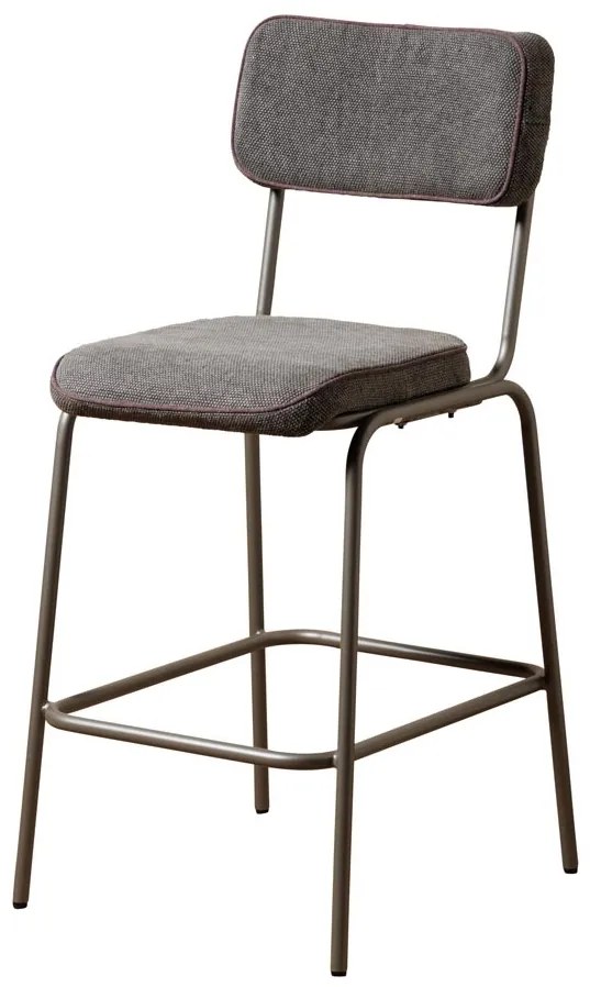Scaun de bar, din bumbac, gri, Low Fairmont
