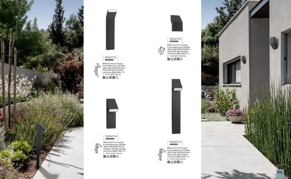 Stalp mediu pentru iluminat exterior IP65 BRIGITTA