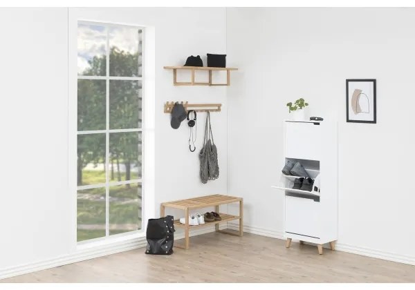 Pantofar cu 3 sertare CARLY alb