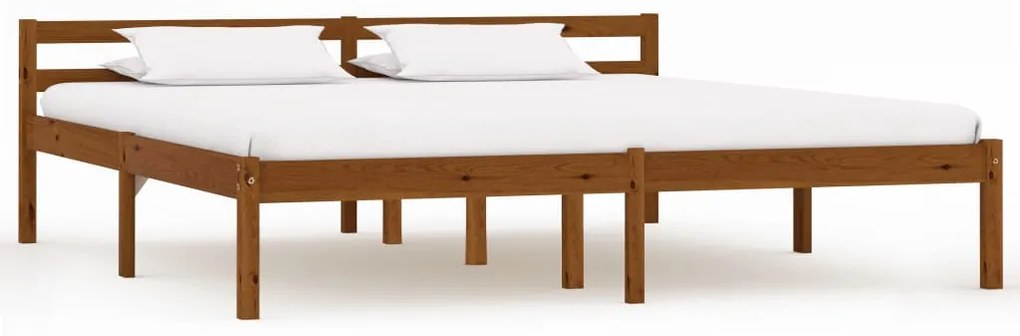 vidaXL Cadru de pat, maro miere, 180 x 200 cm, lemn masiv de pin