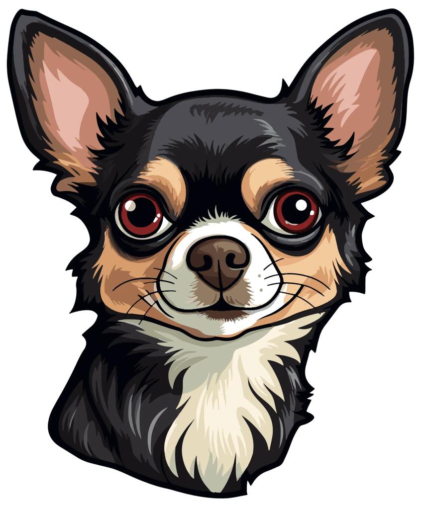 PIPPER. Autocolant Chihuahua mărimea: 15cm
