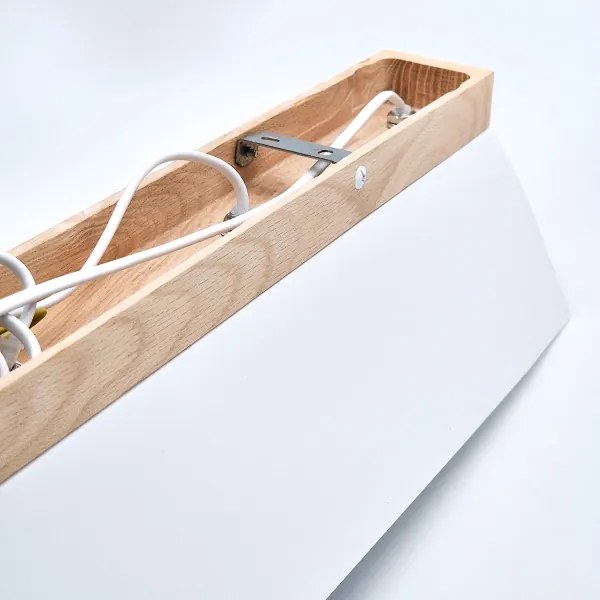 Plafonieră ESME 5xE27/15W/230V alb/stejar