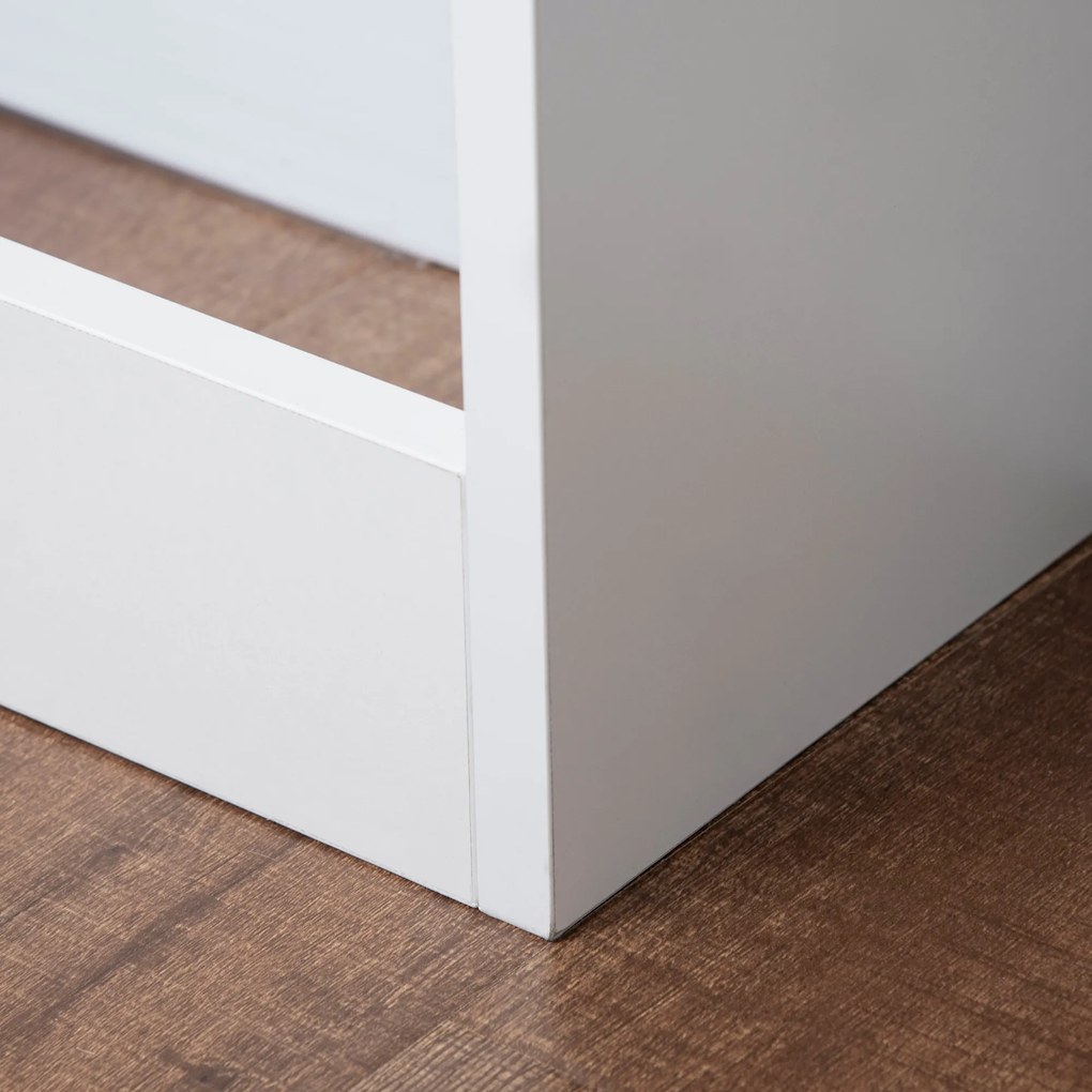 Capac pentru radiator modern din MDF si otel, 120x18x84cm, alb HOMCOM | Aosom Romania