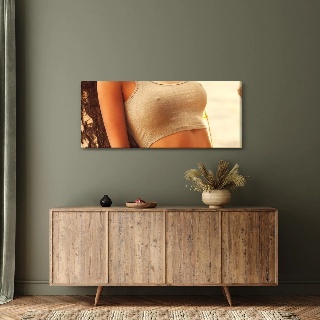 Tablou - Femeia lângă pom (120x50 cm)