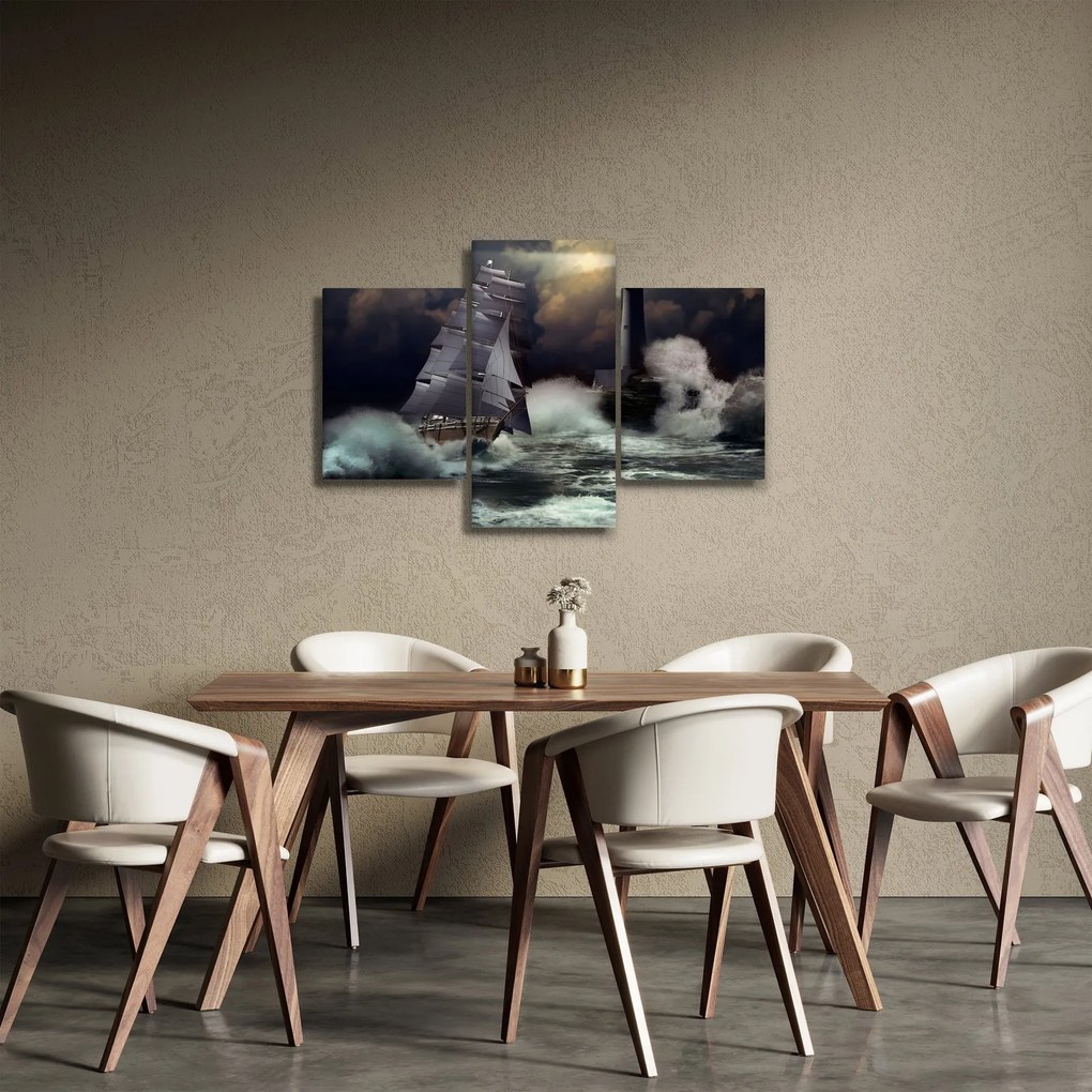 Tablou - Vapor în furtună (90x60 cm)