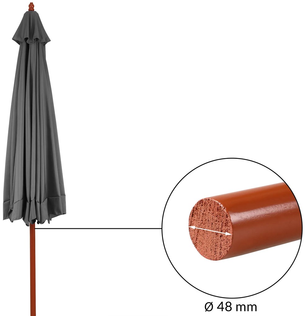 Deuba Umbrelă de soare de grădină Ø330cm - antracit
