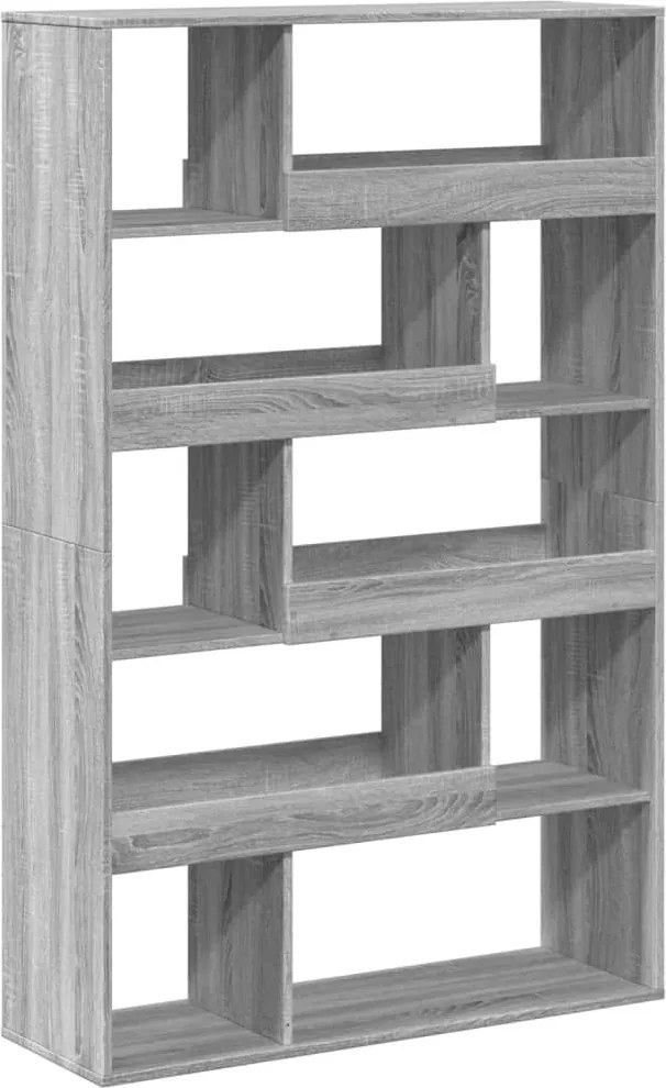 vidaXL Bibliotecă, gri sonoma, 100x33x156,5 cm, lemn prelucrat