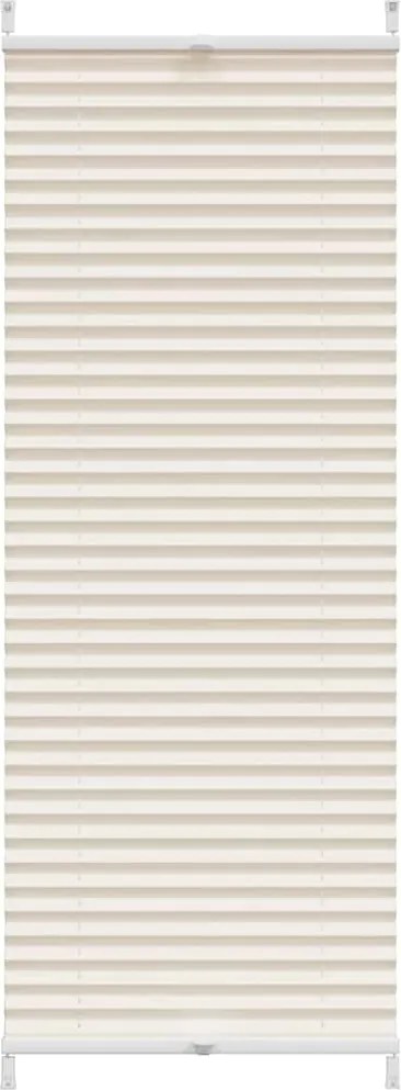 vidaXL Jaluzea plisată, crem, 60x125 cm