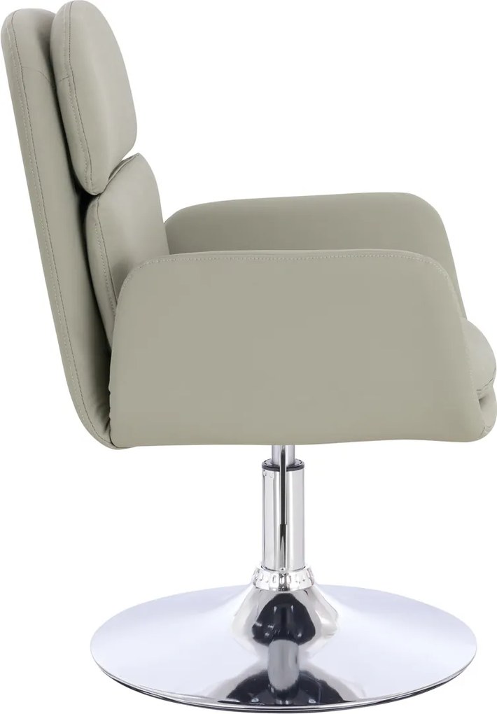 HR480N Scaun Culoarea Inului Piele Ecologica Premium Soft cu Bază Cromata