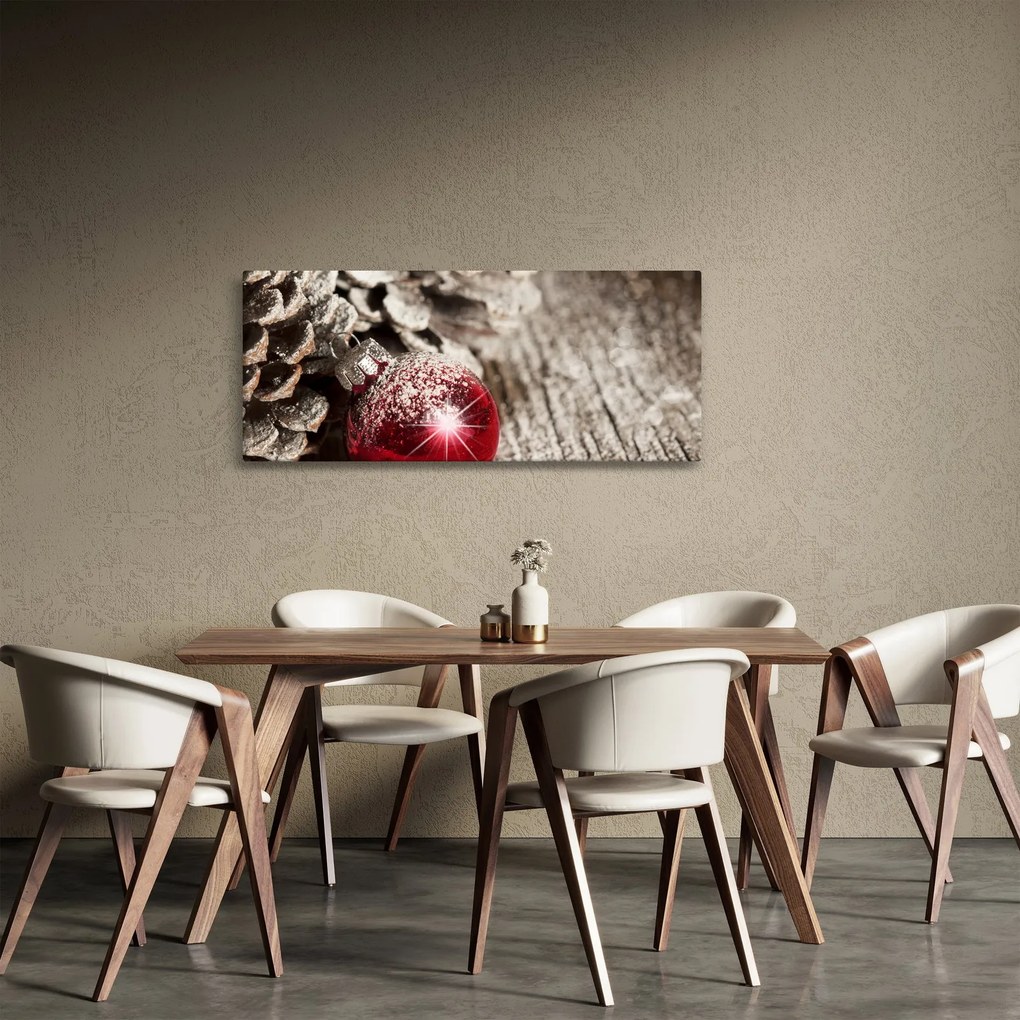 Tablou - Decorațiuni de Crăciun (120x50 cm)