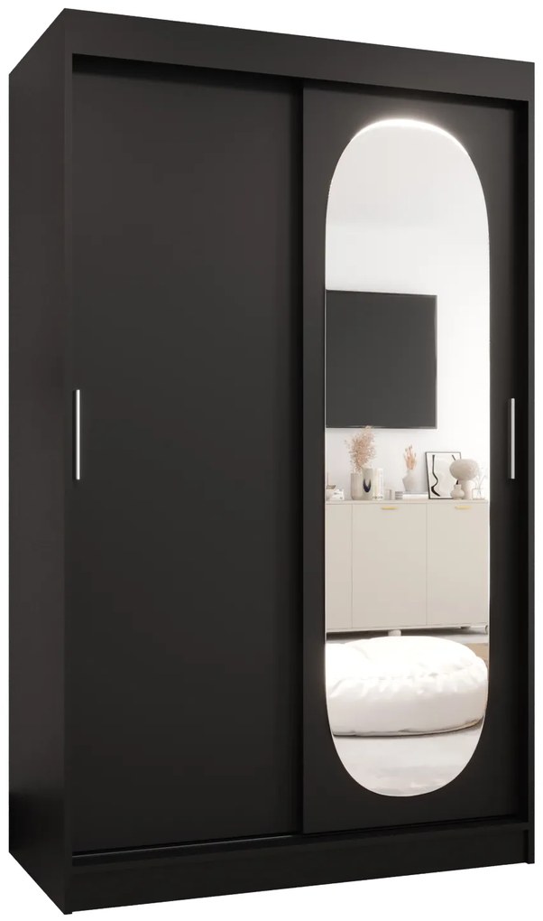 Dulap de haine 120 cm Ronny (Negru). 1126049