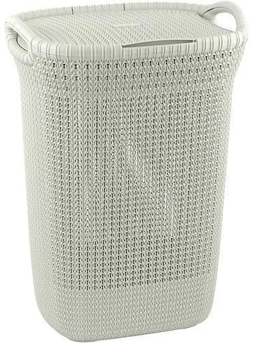 Cos rufe, 2 manere, capac, crem, 57 L, 45x61x34 cm, Curver