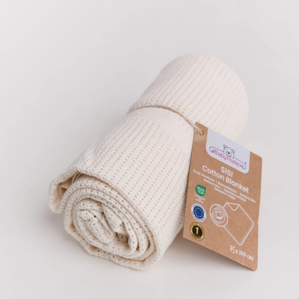 Babymatex Pătură pentru copii Sisi ecru, 75 x 100cm