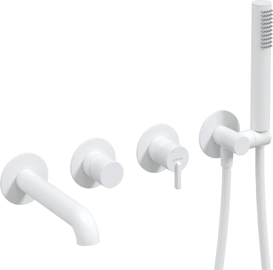 Silia Baterie pentru cadă, 4-orificii, îngropat Finisaj: Alb BQS_A18P