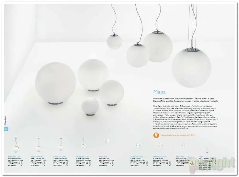 Veioza, lampa de masa glob diametru 30cm MAPA TL1 D30 009131