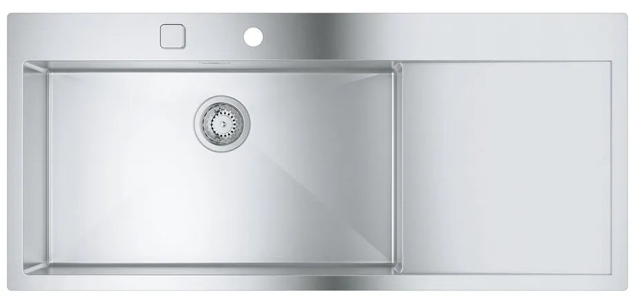 Chiuveta inox Grohe K1000 116x52.1 cm 1 cuva cu picurator orientare stanga