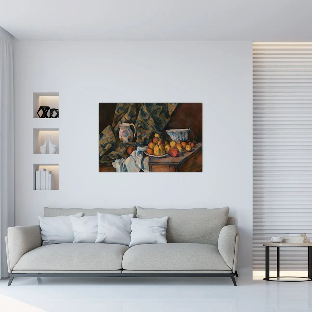 Tablou - Paul Cézanne, Still Life with Apples and Peaches, reproducere (90x60 cm)