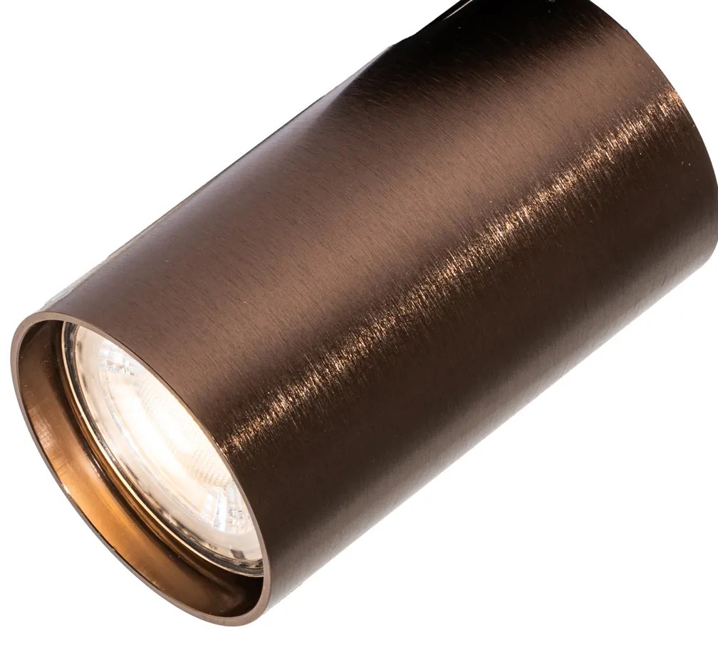 Set de 6 spoturi încastrate moderne bronz închis GU10 50mm - Chels
