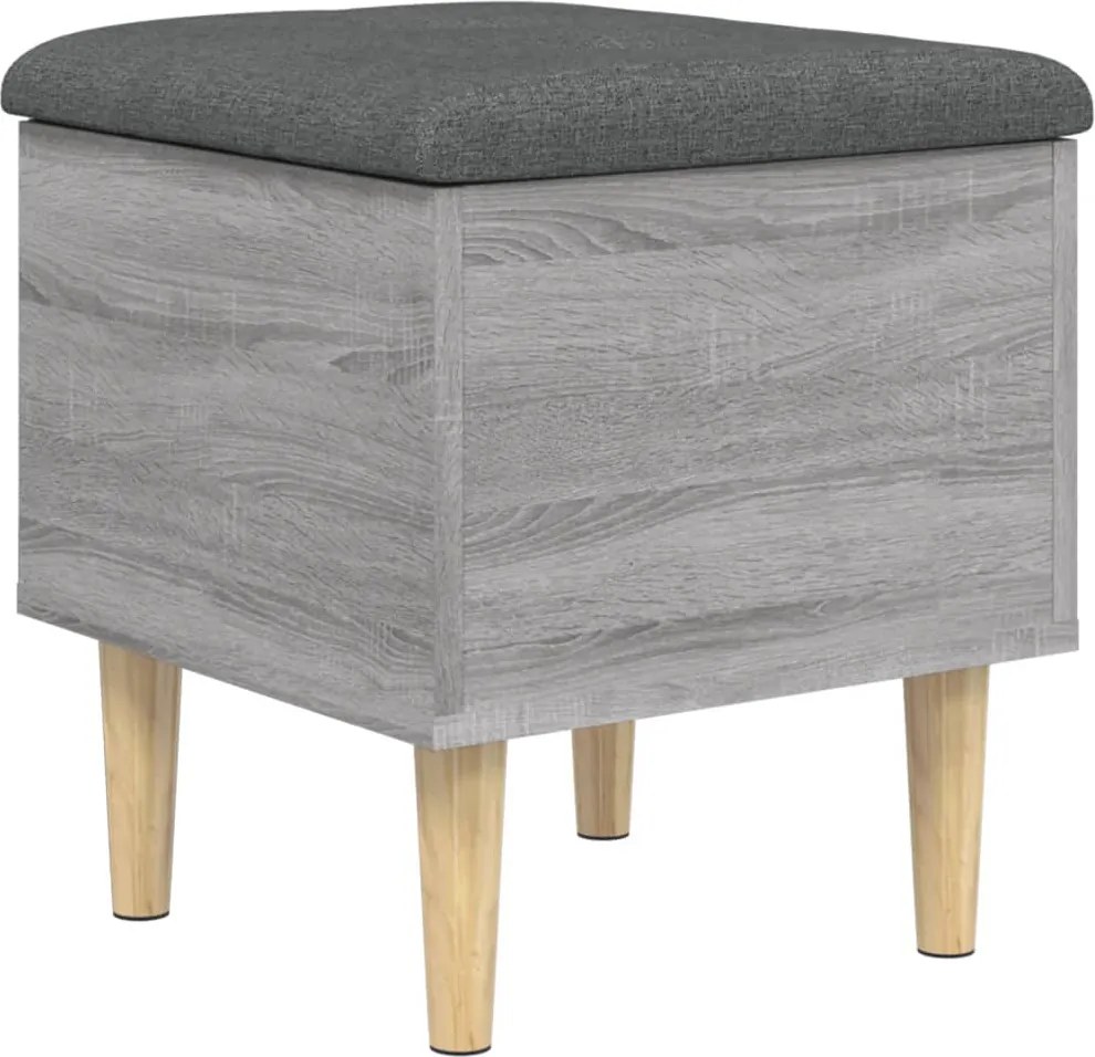 vidaXL Bancă de depozitare, gri sonoma, 42x42x46 cm, lemn prelucrat