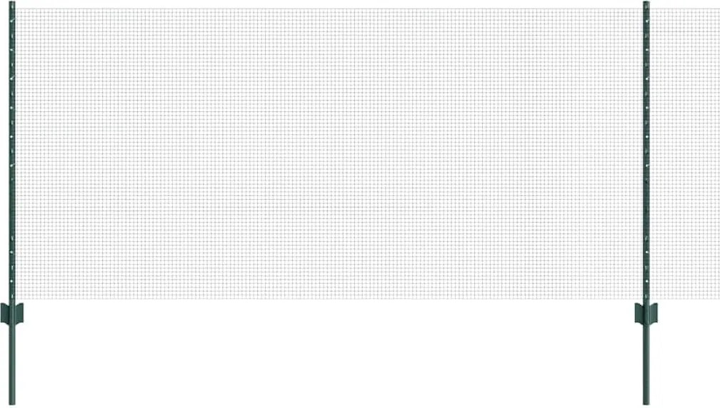vidaXL Gard cu Stâlp Verde 1 x 25 m Oțel