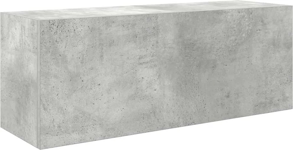 vidaXL Dulap perete baie, gri beton, 80x25x30 cm, lemn prelucrat