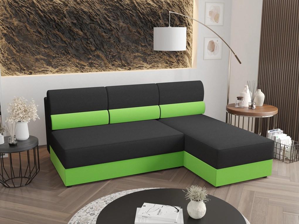 Colțar Radiant L1 (Negru + Verde) (D). 1057434