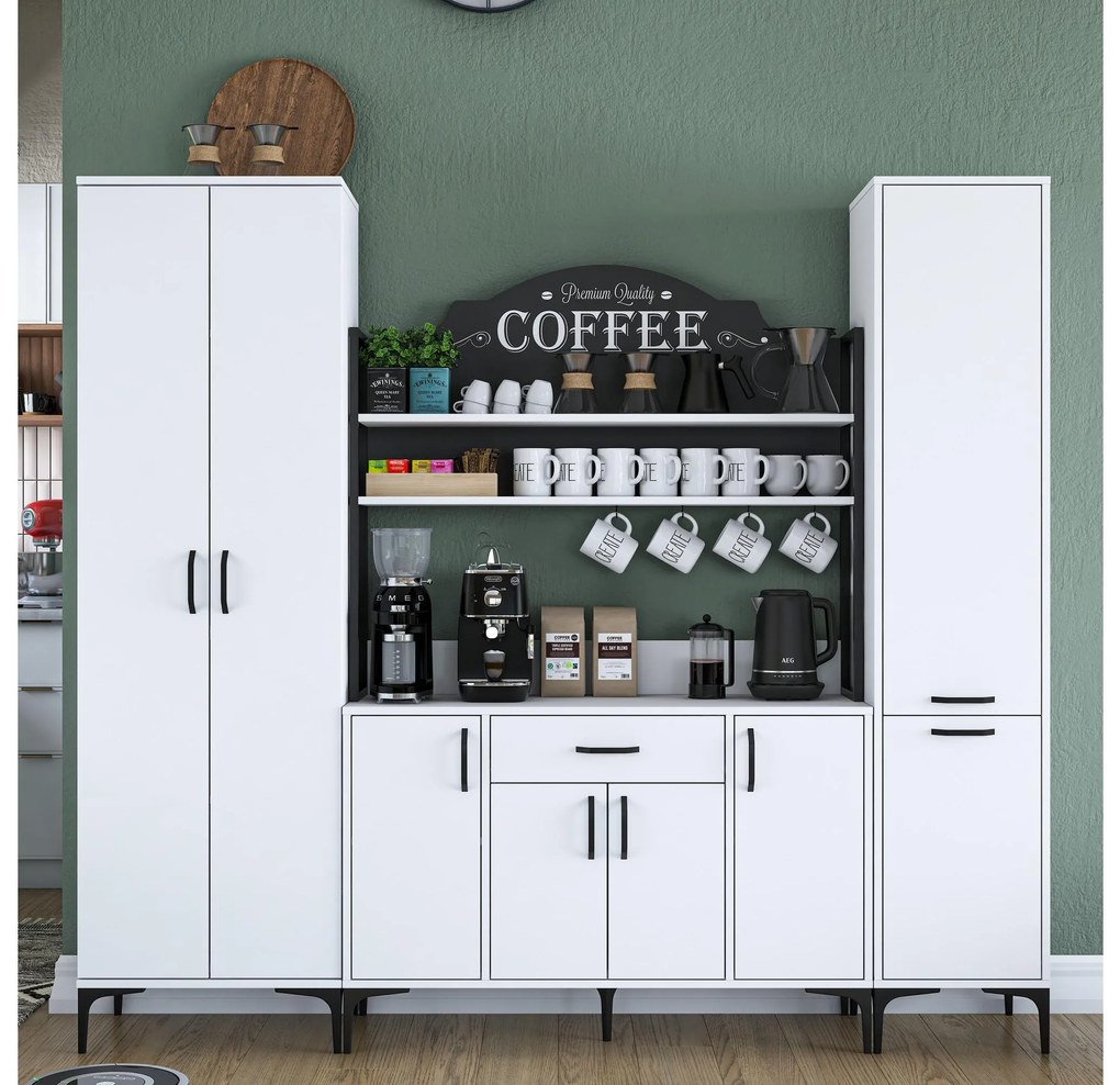 Set dulapuri bucătărie Jenaretta 50 (alb + negru). 1107099