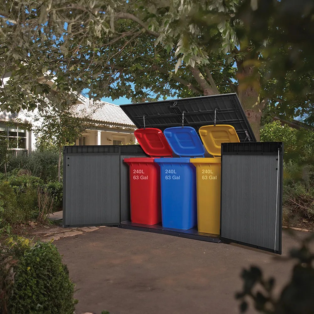 Ladă de grădină din plastic Cortina Mega gri